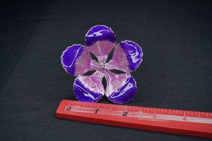 Pure Silver Pink Purple Flower