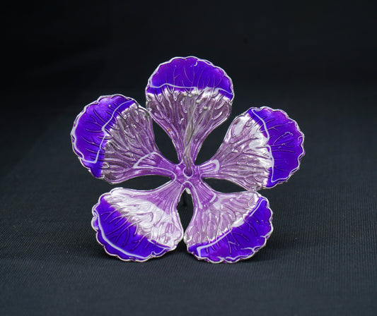 Pure Silver Pink Purple Big Flower 23g - PUSHMYCART