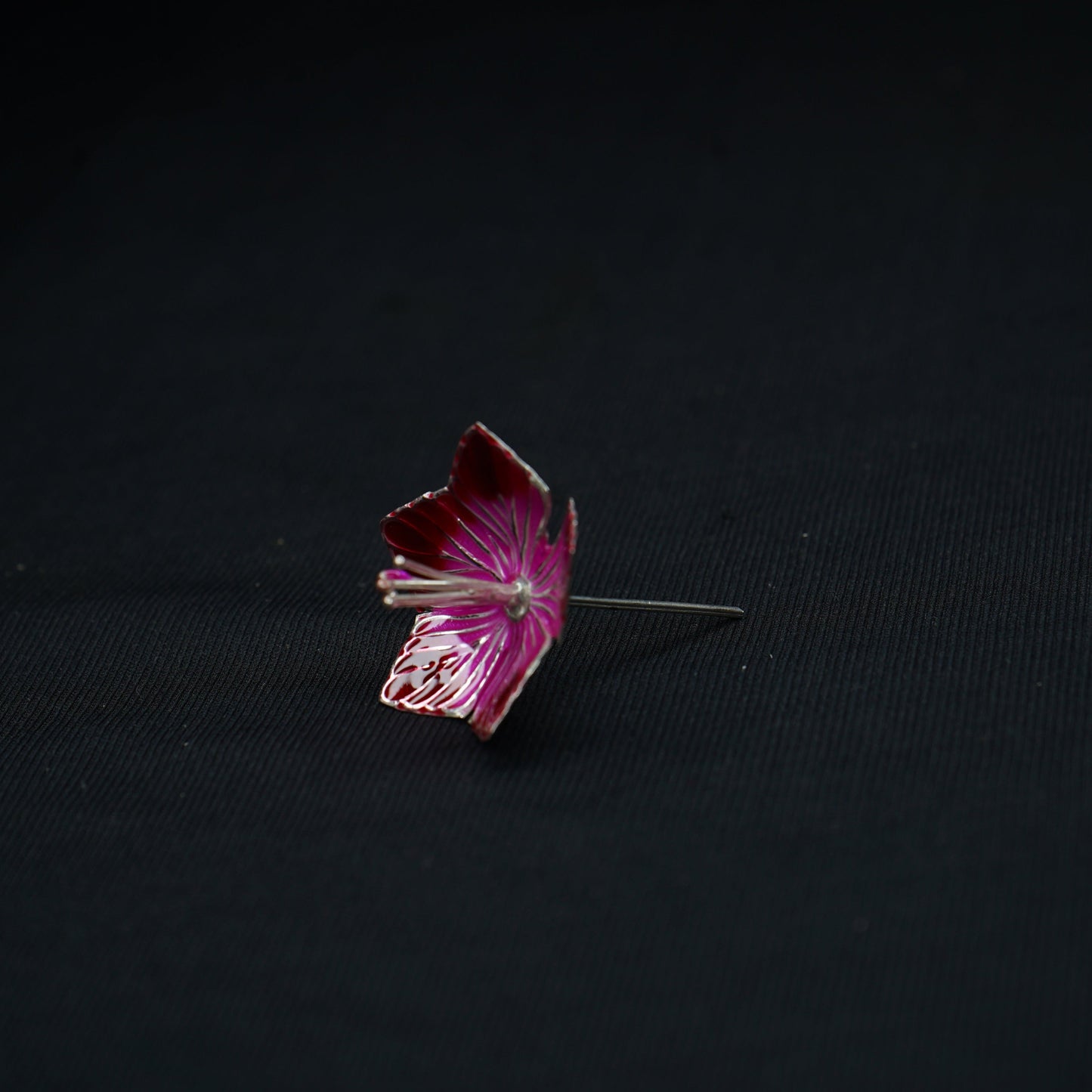 Pure Silver Pink And Red Flowers