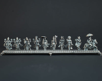 Pure Silver Antique Dasavataram Set