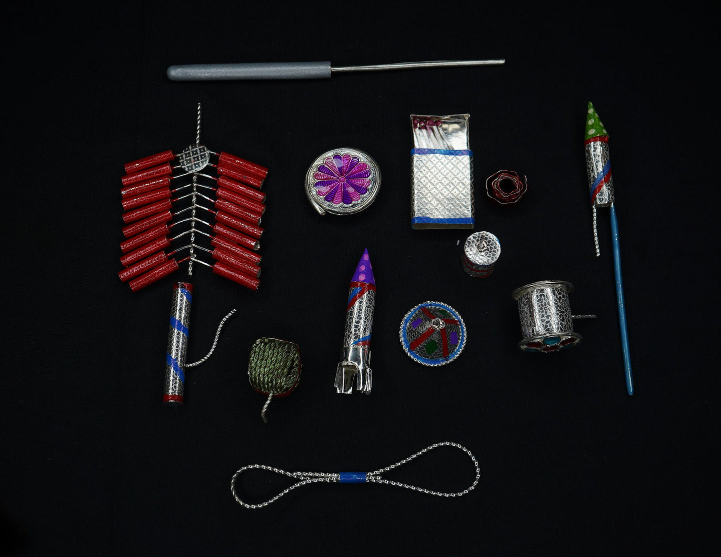 Pure Silver Diwali Cracker Set