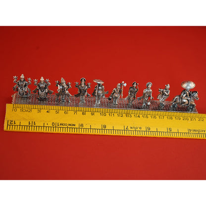 Pure Silver Antique Dasavataram Set