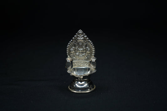 Pure Silver Gajalakshmi Diya 10g - PUSHMYCART