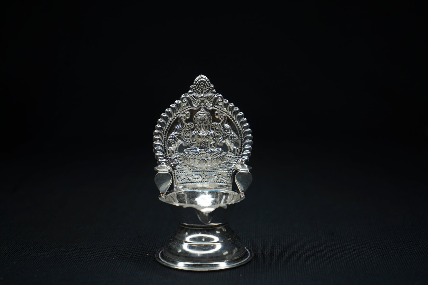 Pure Silver Gajalakshmi Diya