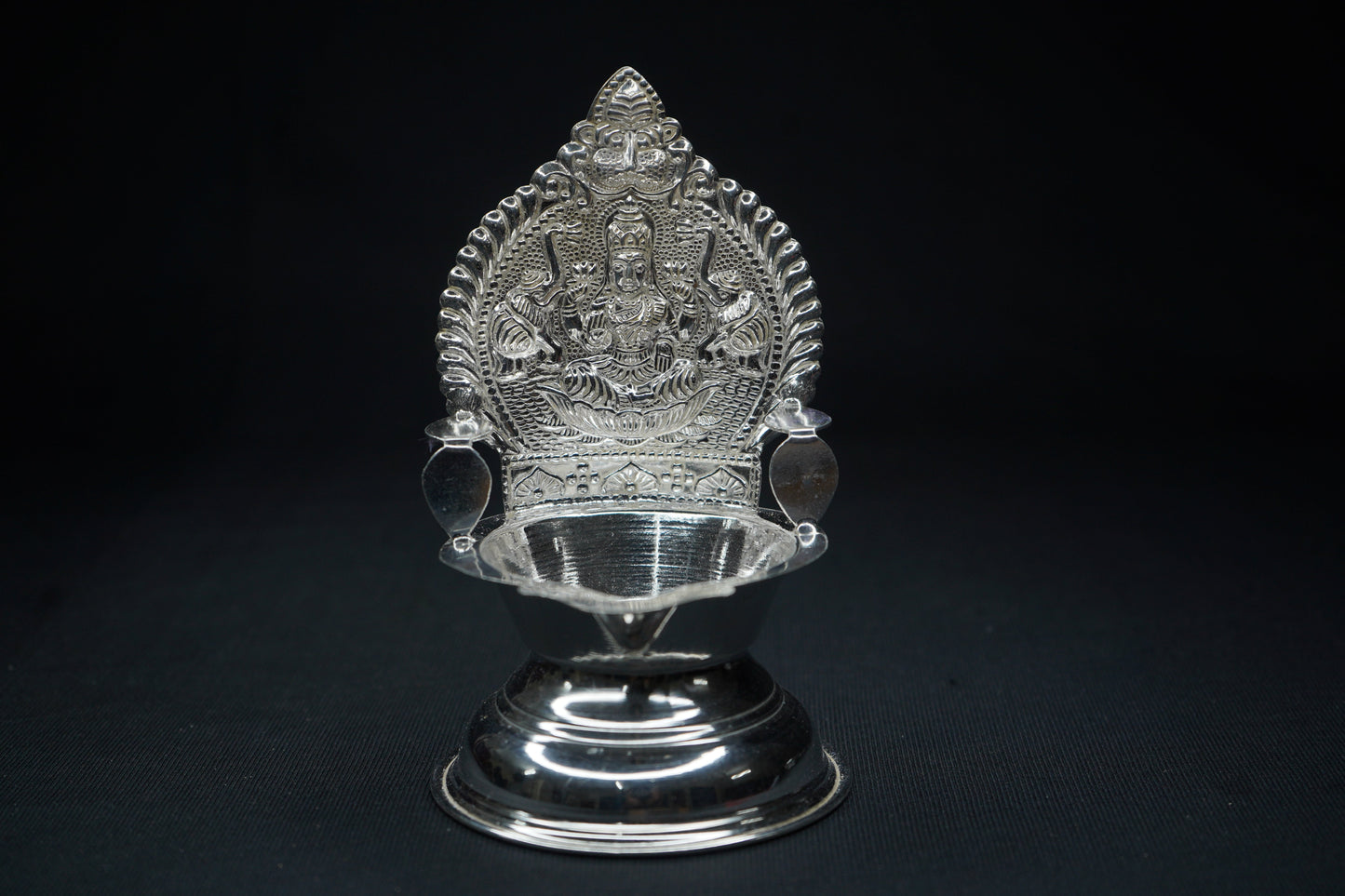 Pure Silver Gajalakshmi Diya 62 gram - PUSHMYCART