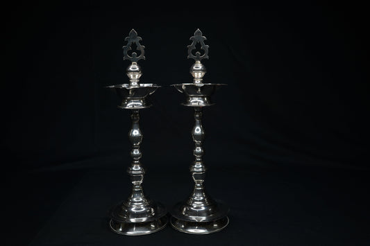 Pure Silver Fancy Diya Pair 250g - PUSHMYCART