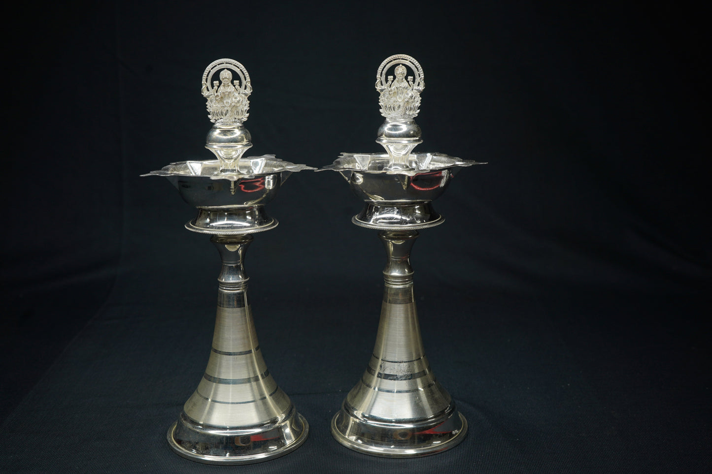 Pure Silver Laxmi Small Fancy Pair Diya