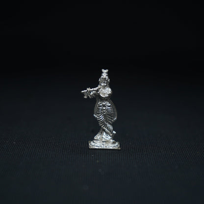 Pure Silver Murali Krishna Idol 12g - PUSHMYCART