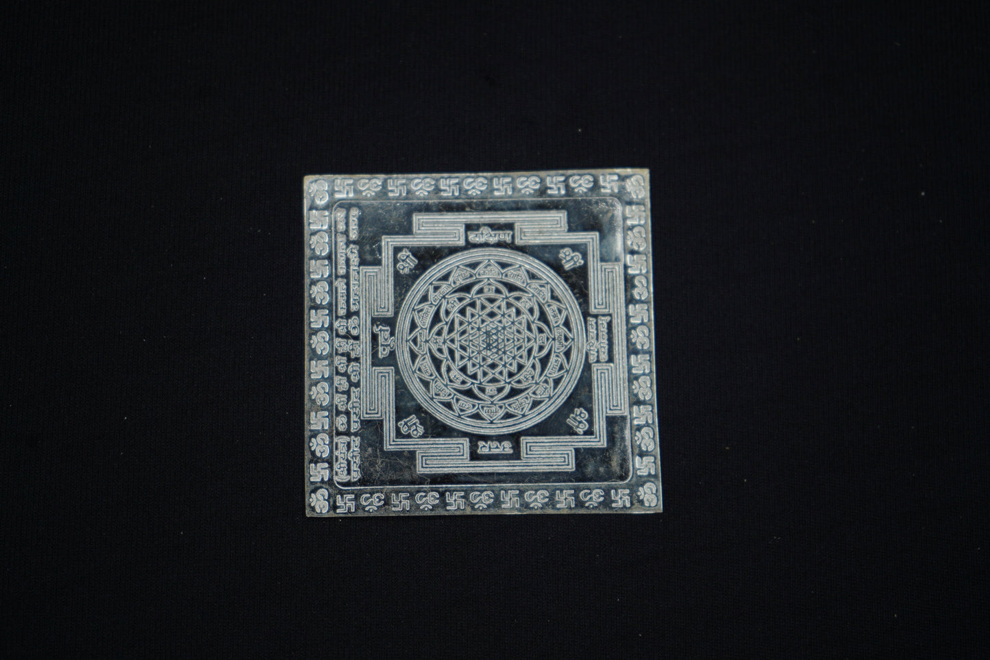 Pure Silver Sri Yantra For Home - PUSHMYCART