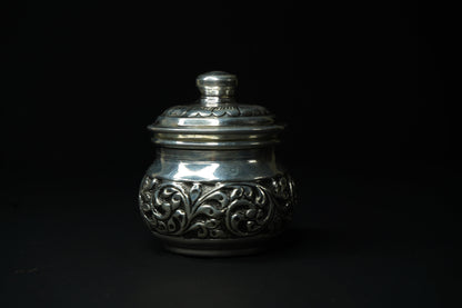 Pure Silver Antique Silver Kumkum Box