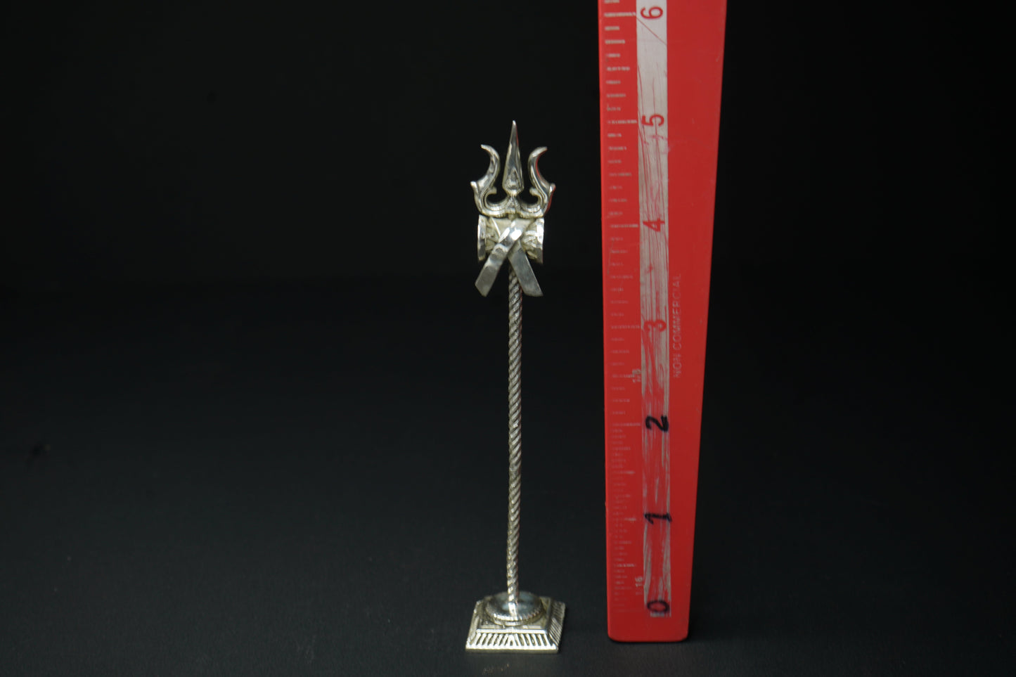 Pure Silver Trishul With Damaru