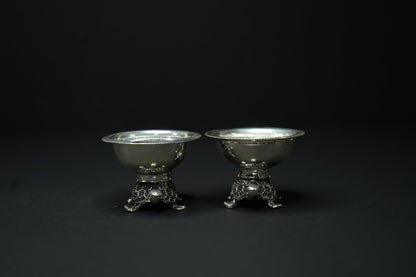 Pure Silver Antique Tortoise Pair Diya