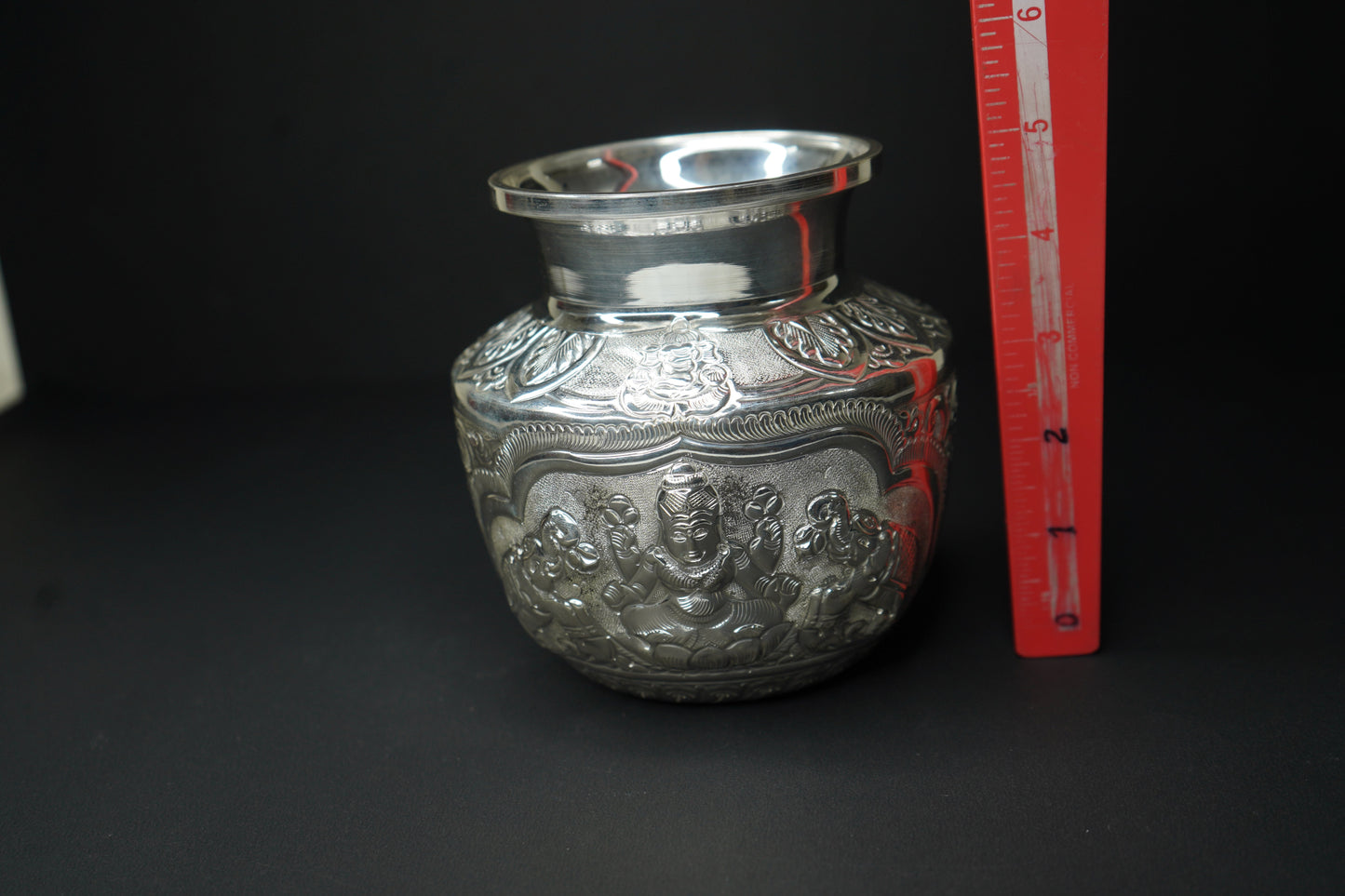 Pure Silver Ashtalakshmi Kalasham With Elephant