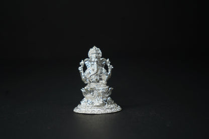 Pure Silver Ganesh Idol 34.89g - PUSHMYCART