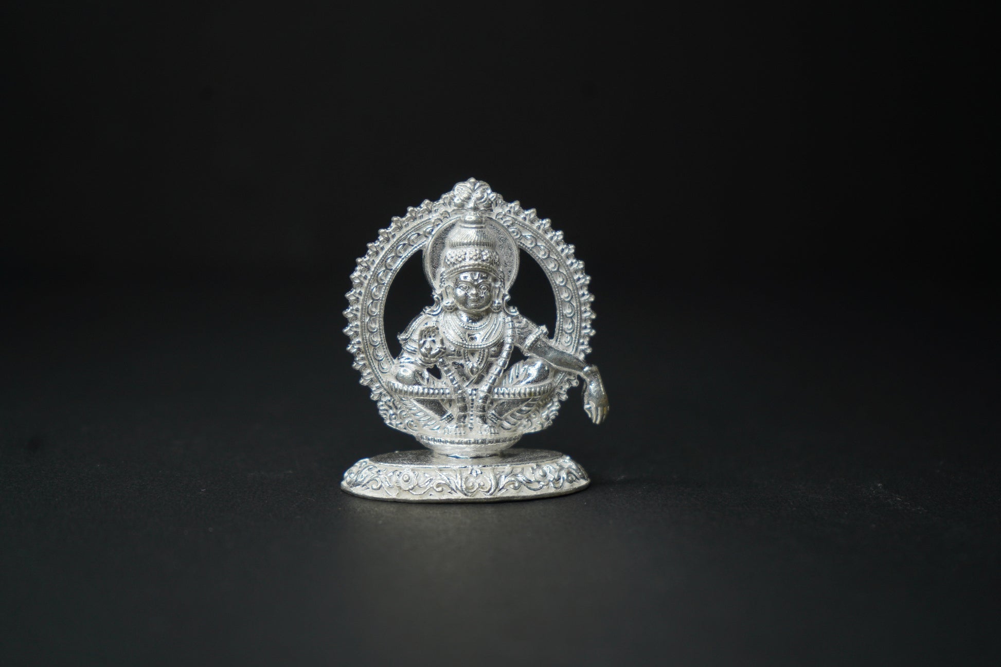 Pure Silver Ayyappa Idol 40grams - PUSHMYCART