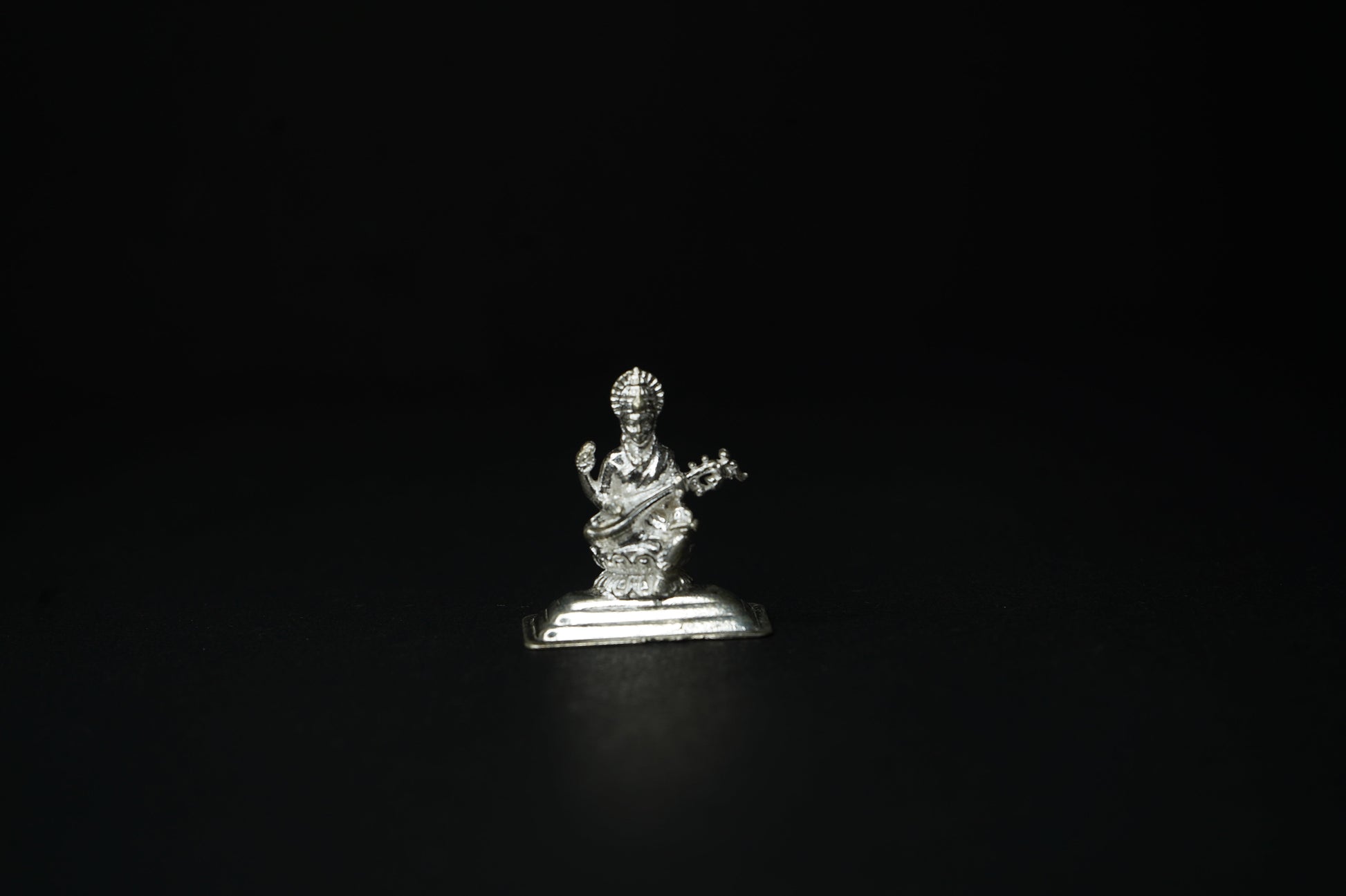 Pure Silver Saraswathi Idol 8.09grams - PUSHMYCART