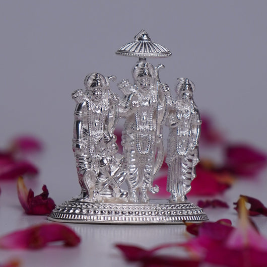 Pure Silver Ram Parivar Idol