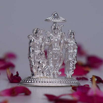 Pure Silver Ram Parivar Idol