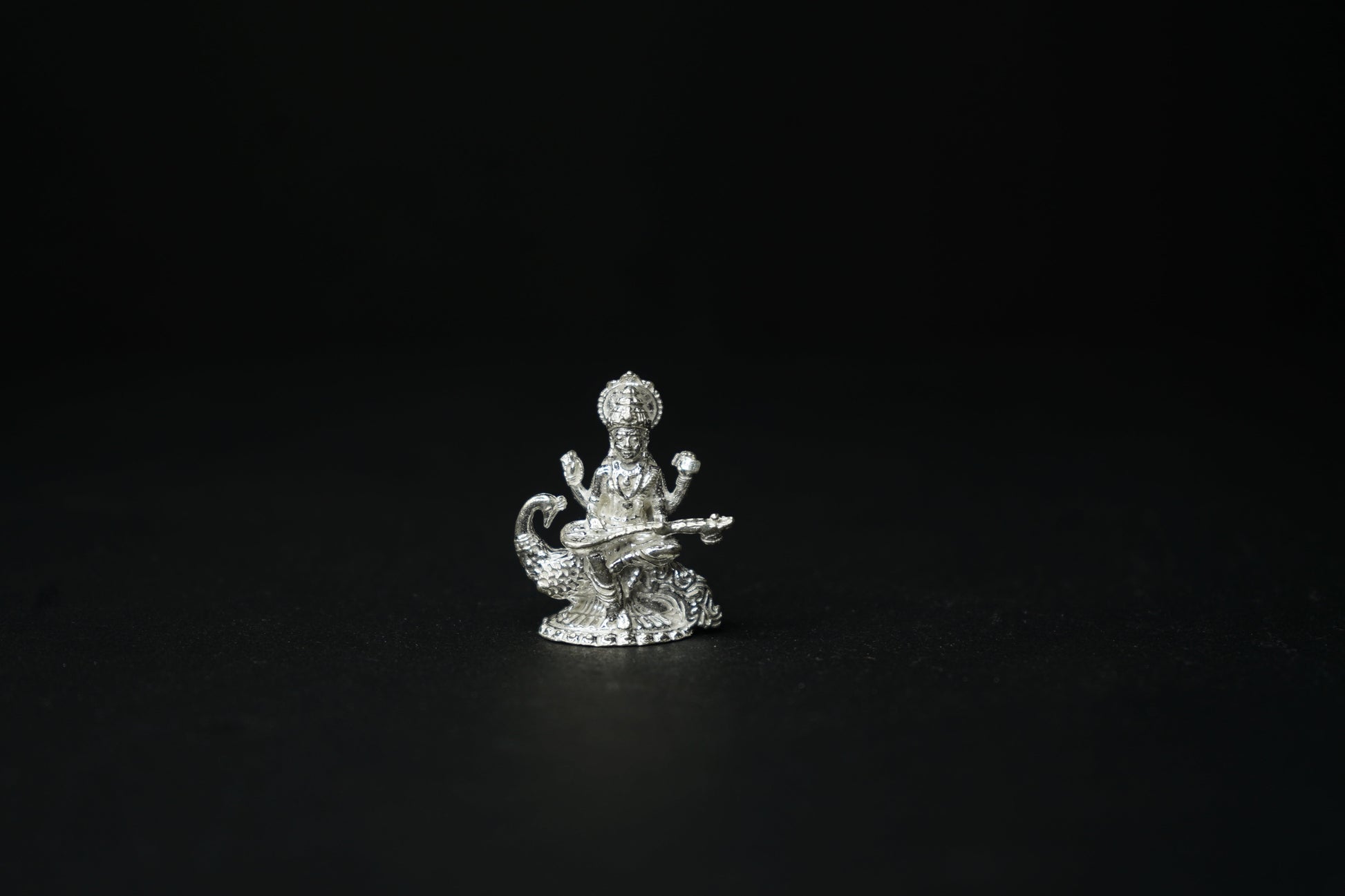 Pure Silver Saraswati Idol 22.52 grams - PUSHMYCART