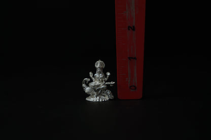 Pure Silver Saraswati Idol