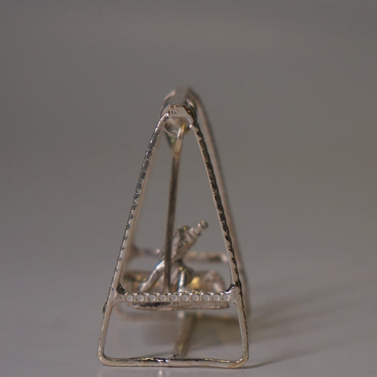 Pure Silver Jhula Set With Krishna Idol