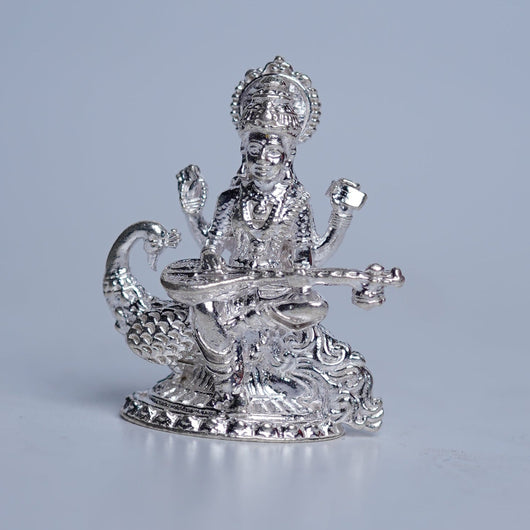 Pure Silver Saraswati Idol