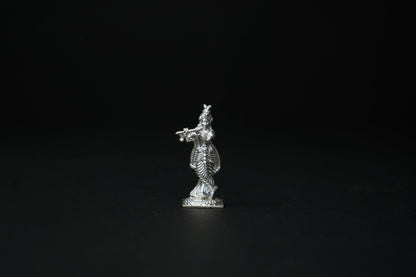 Pure Silver Krishna With Flute Idol 25.76 grams - PUSHMYCART