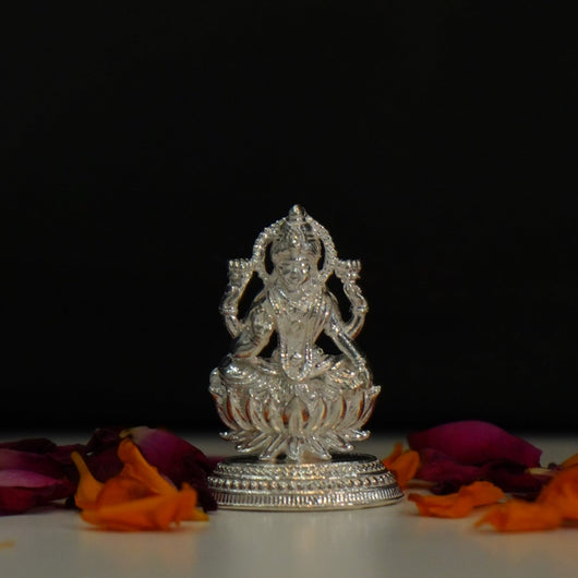 Pure Silver Lakshmi Devi Idol