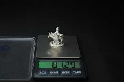 Pure Silver Krishna With Cow Idol