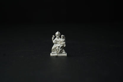 Pure Silver Vishnu With Laxmi Idol - PUSHMYCART