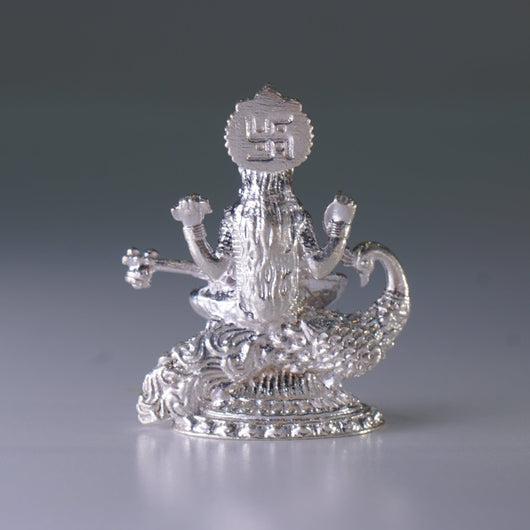 Pure Silver Saraswati Idol