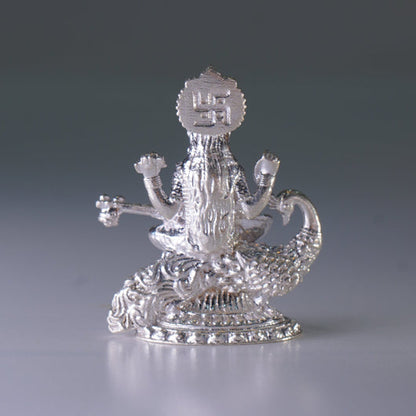 Pure Silver Saraswati Idol