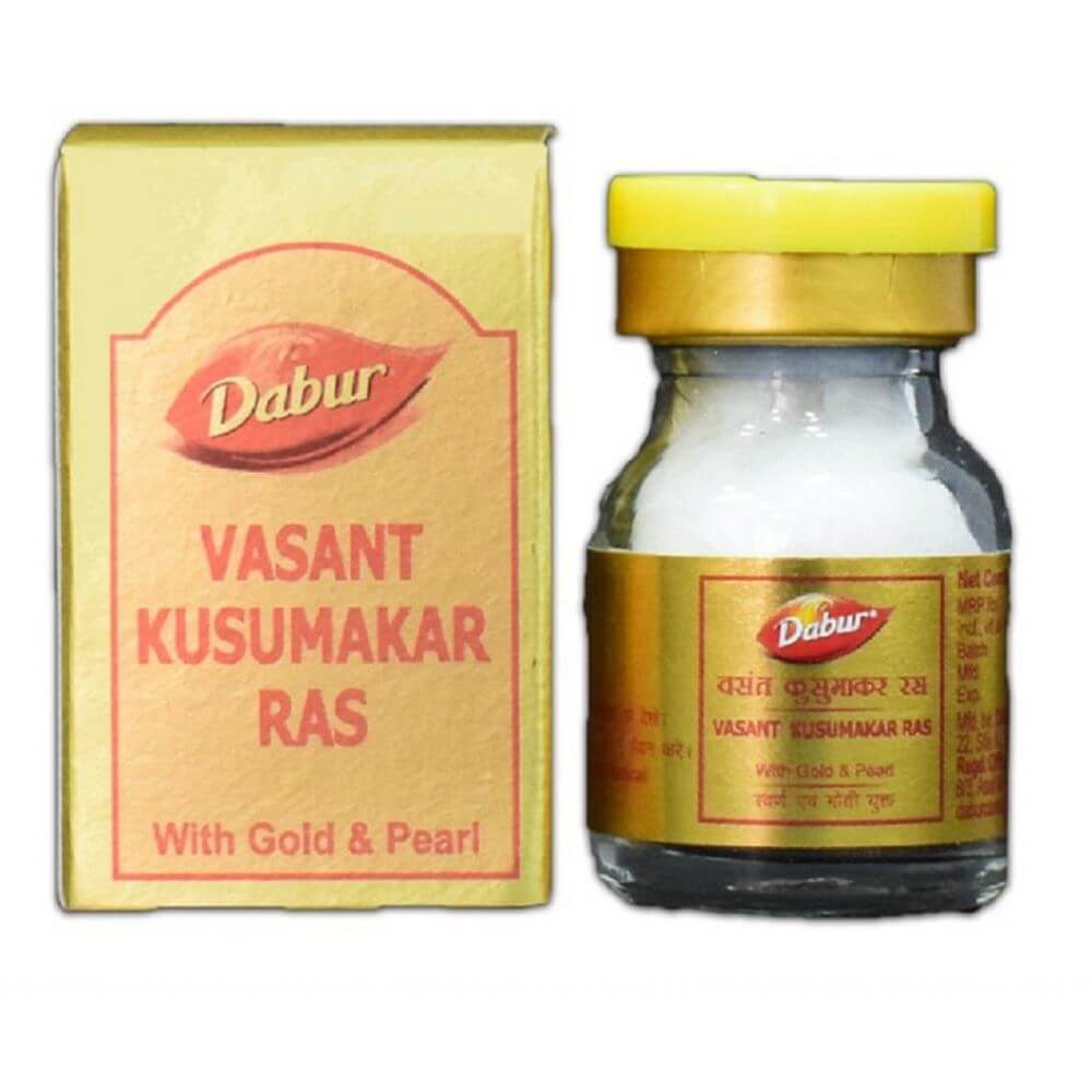 Dabur Vasant Kusumakar Ras (With Gold & Pearl) 100 Tablets