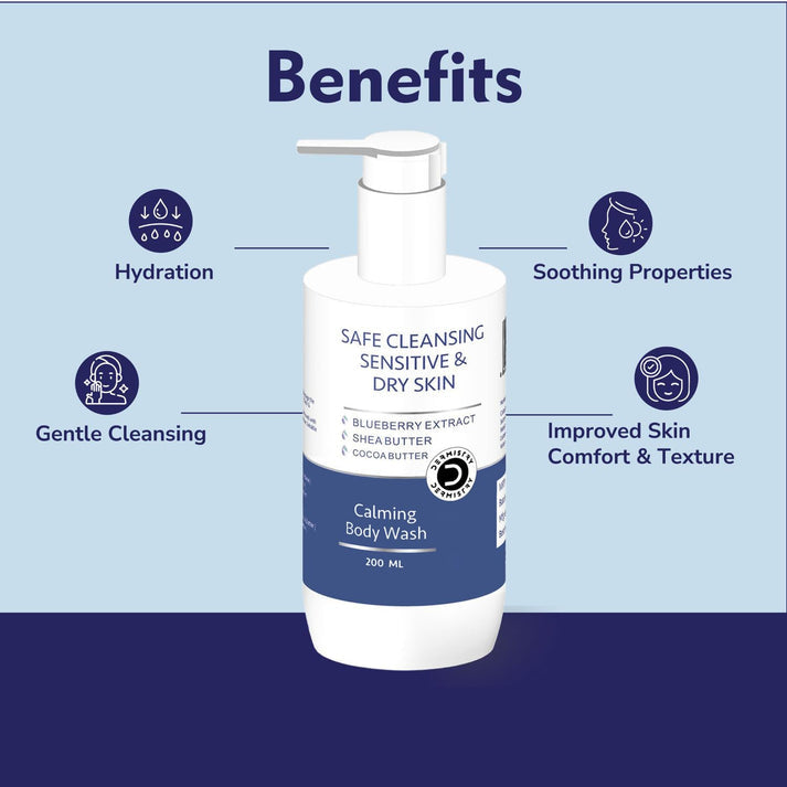 Dermistry Body Wash for Dry Skin | Hydrating Daily Cleanse Formula