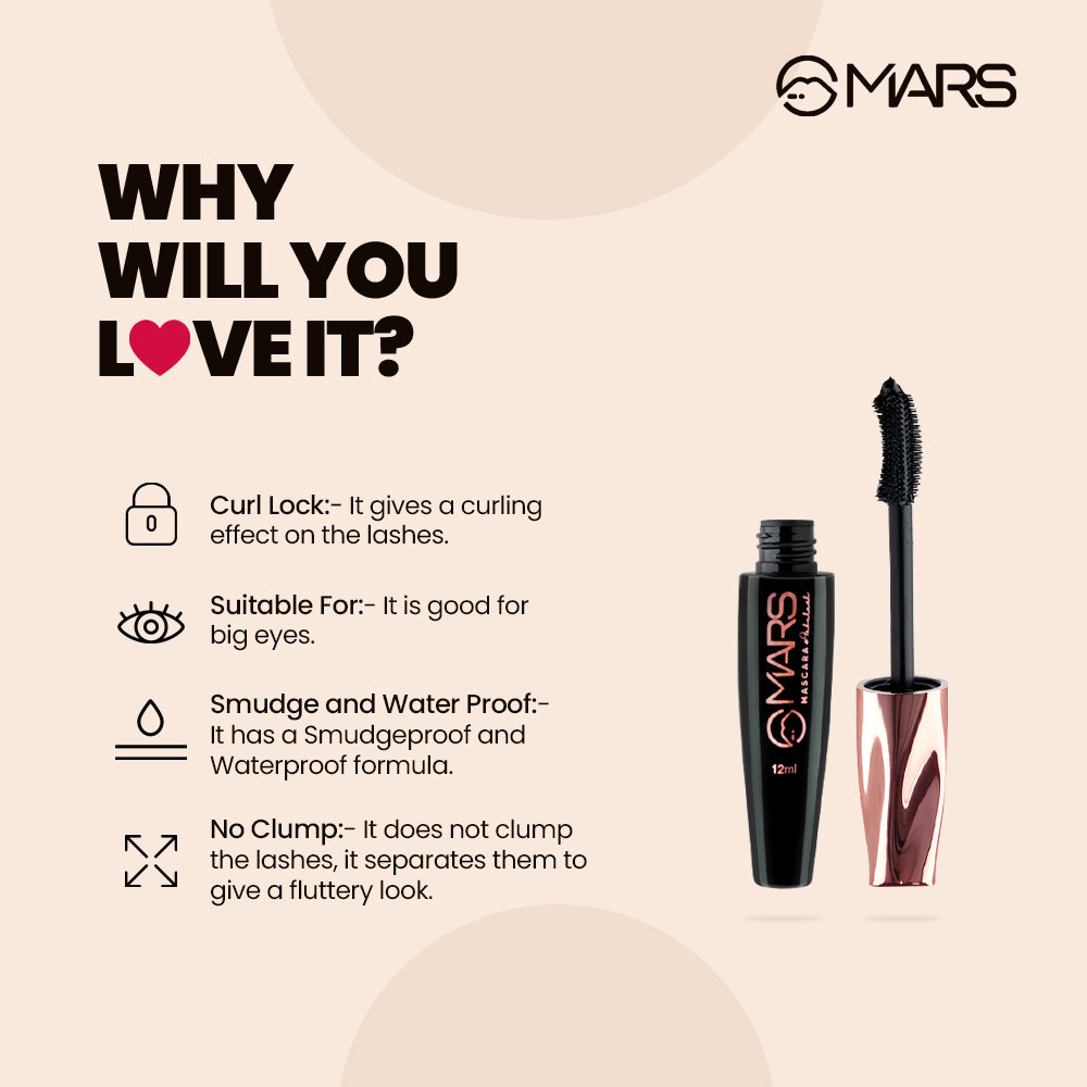 Mars Smudge & Water Proof Mascara | Fabulash Mascara