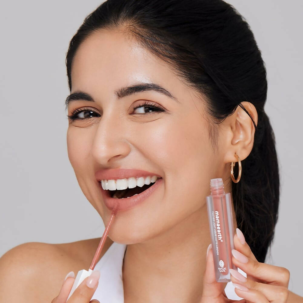 Mamaearth Feather Light Liquid Matte Lipstick | Nude Perfect