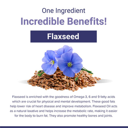 Sri Sri Tattva SupaSupp Flaxseed Oil Omega 3,6,9 | Essential Fatty Acids, Improves Metabolism, Heart And Brain Function | Health Supplement | 60