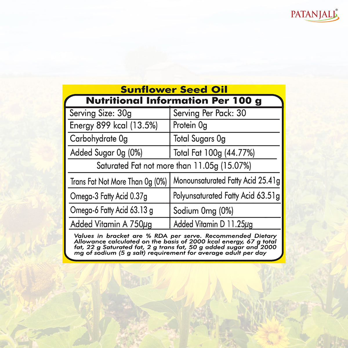 Patanjali Sunflower Oil