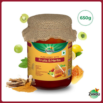 Zandu Pure Honey with Fruits & Herbs