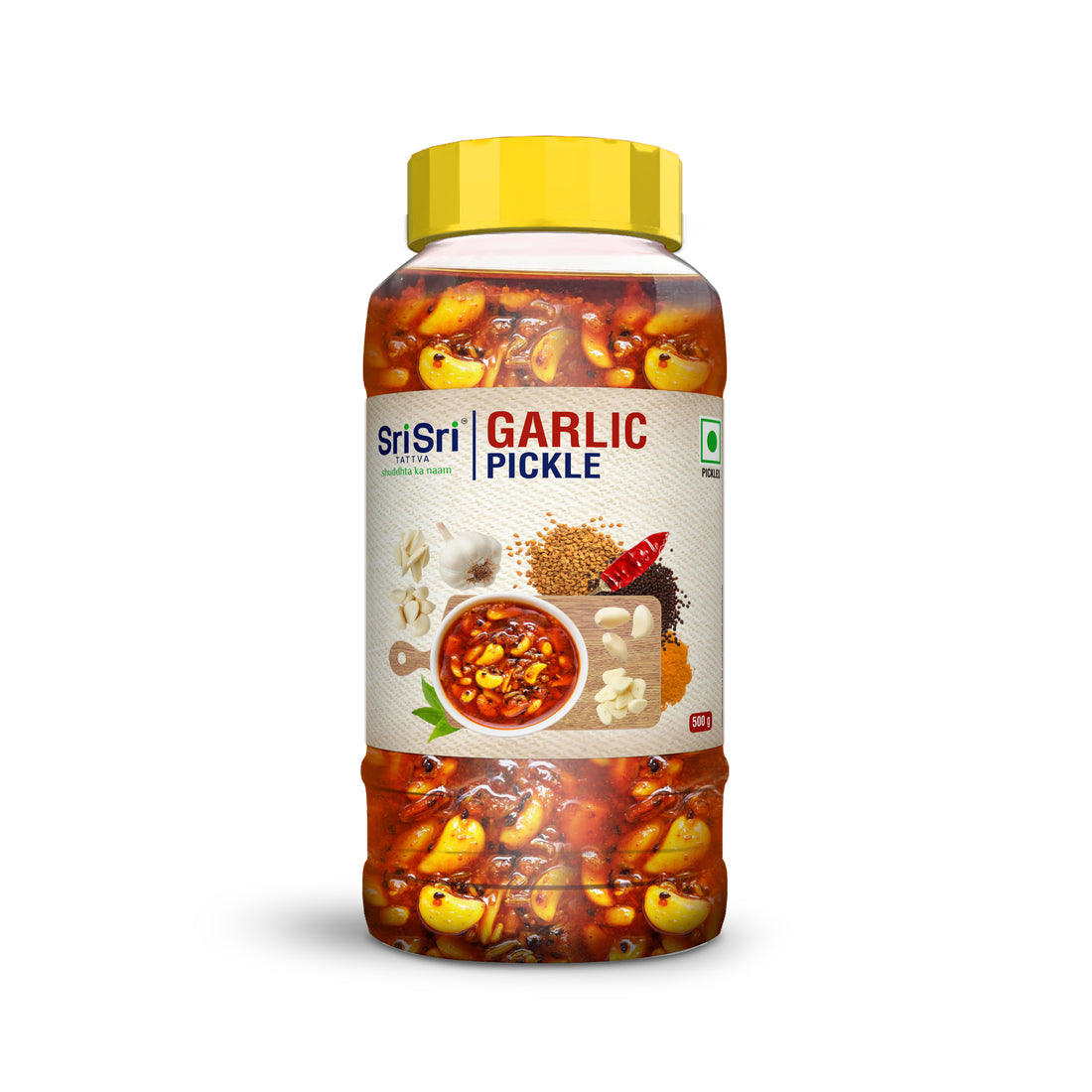 Sri Sri Tattva Garlic Pickle 500g - PUSHMYCART