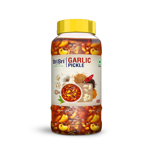 Sri Sri Tattva Garlic Pickle 500g - PUSHMYCART