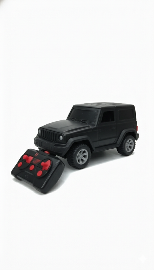The black jeep with RACING CAR CONTROL REMOTE