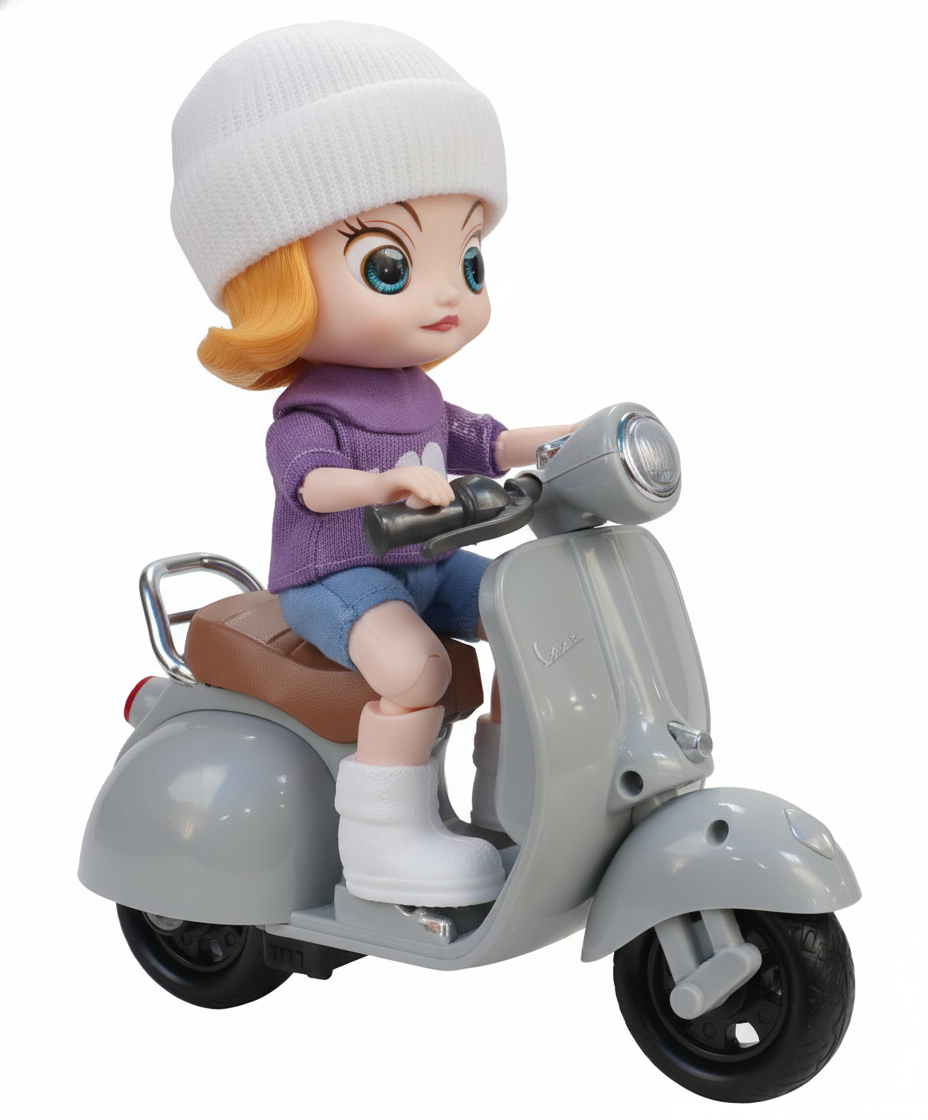Dancing Doll on Scooter with Light & Sound