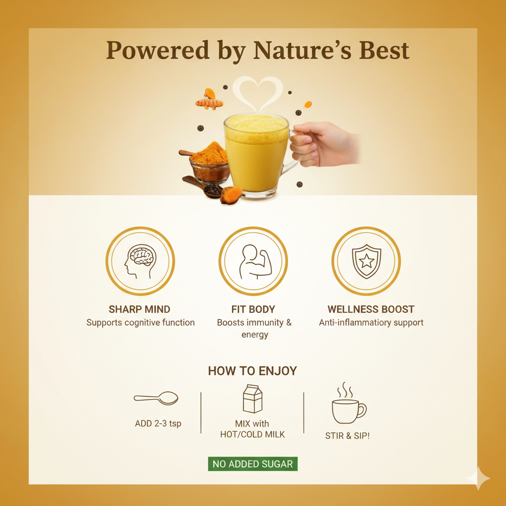 Sri Sri Tattva Golden Spiced Latte Ojasvita with Turmeric, Pepper and Ginger