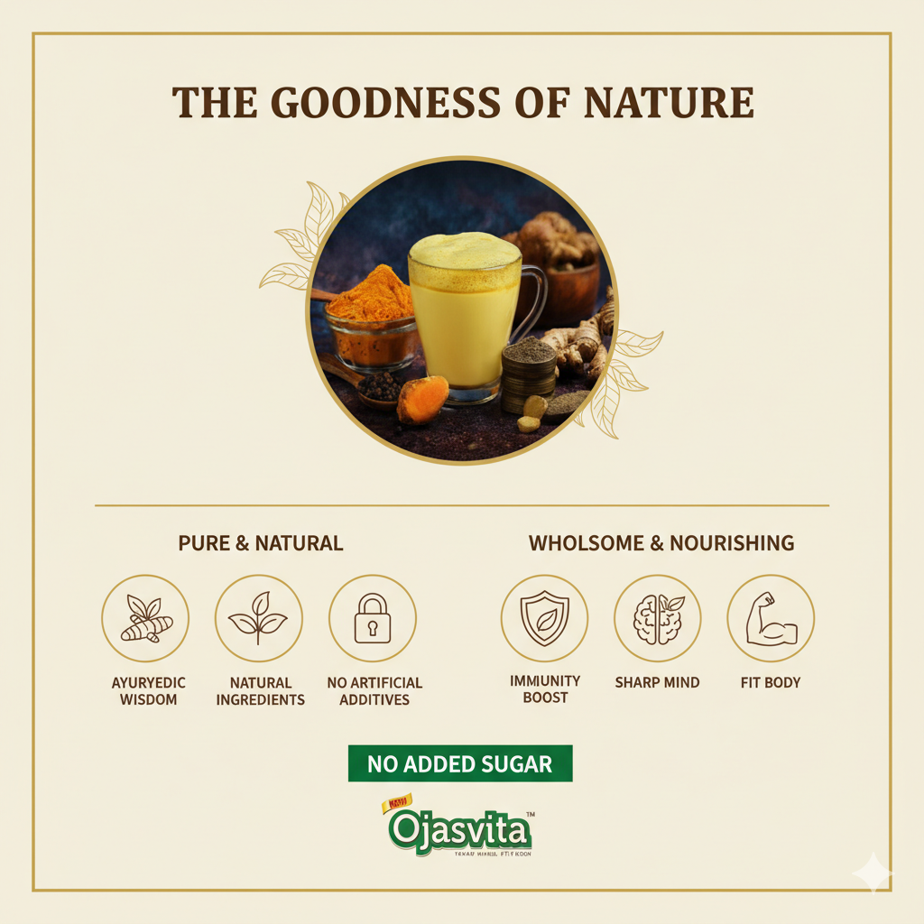 Sri Sri Tattva Golden Spiced Latte Ojasvita with Turmeric, Pepper and Ginger