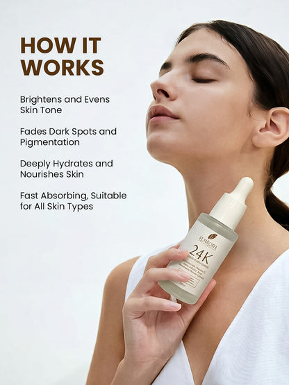 Flawora 24K Skin Brightening Gold Serum