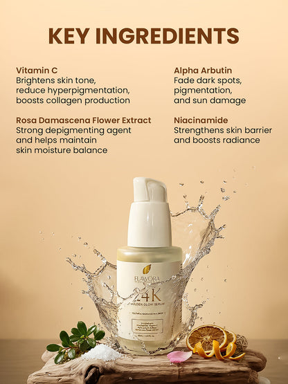 Flawora 24K Skin Brightening Gold Serum