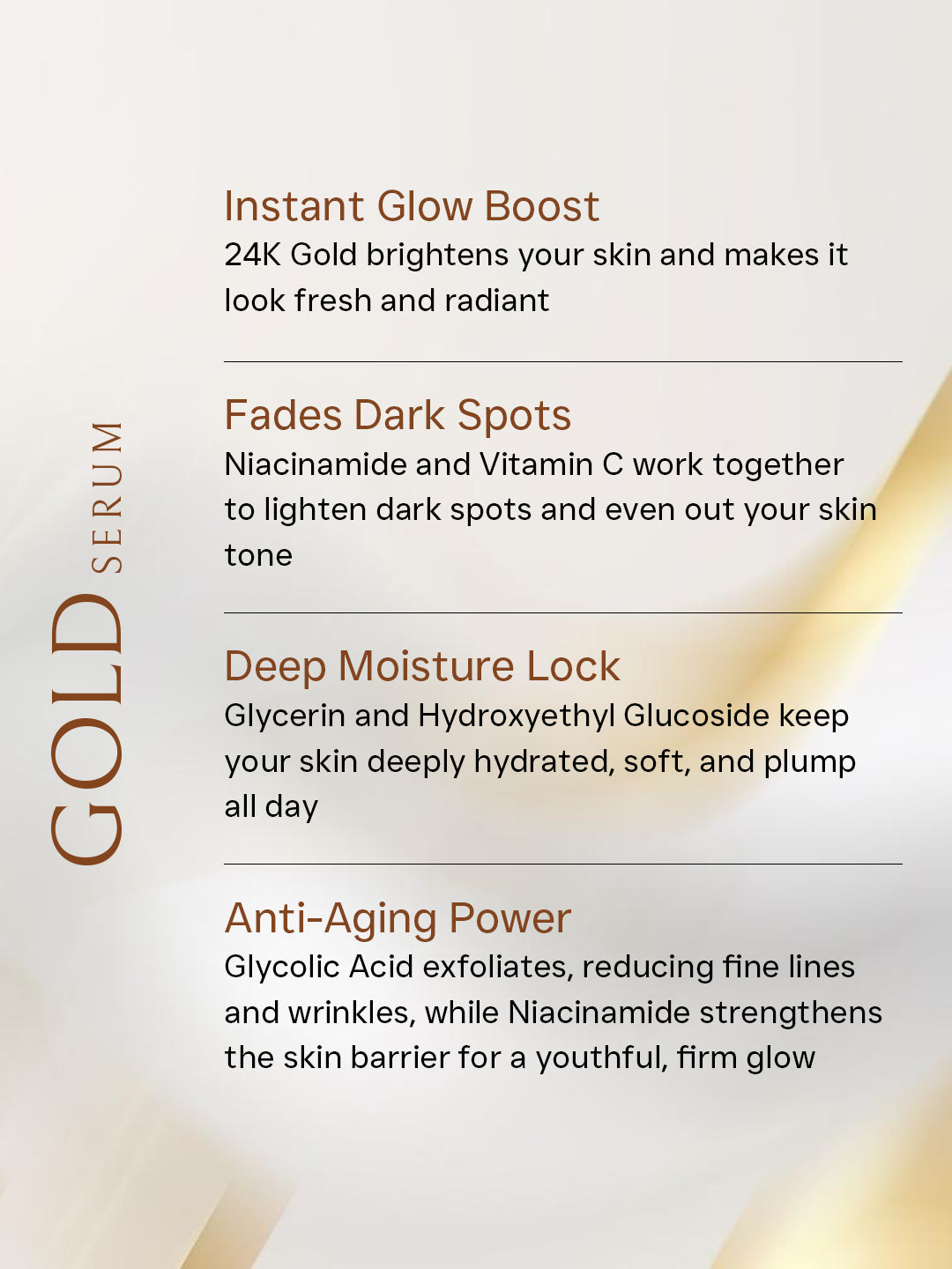 Flawora 24K Skin Brightening Gold Serum