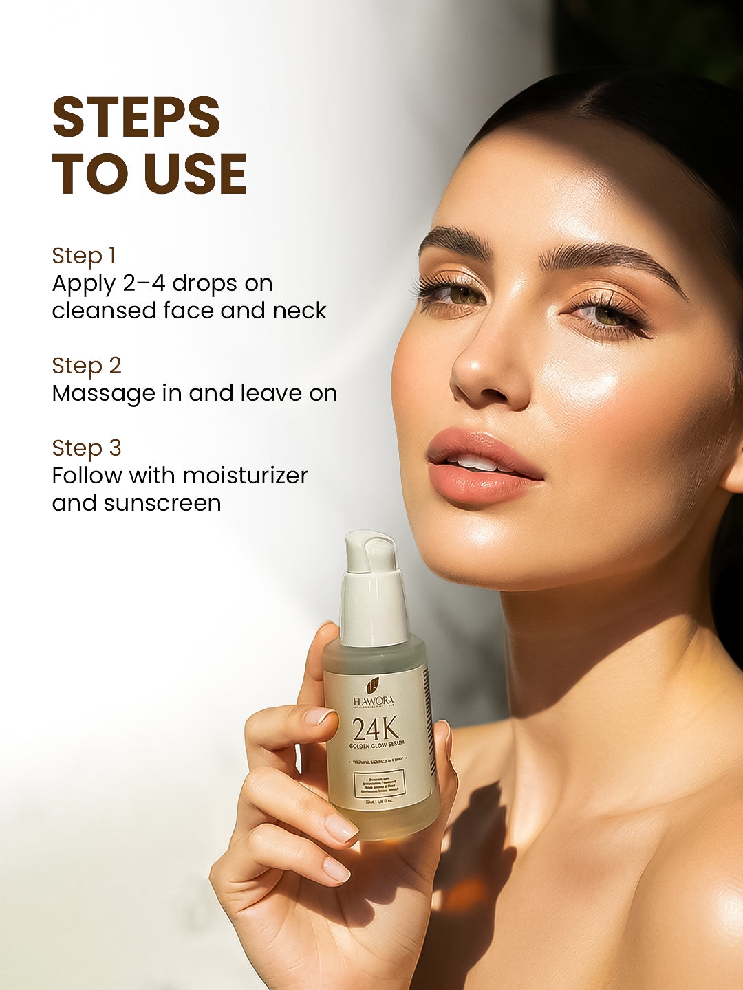 Flawora 24K Skin Brightening Gold Serum