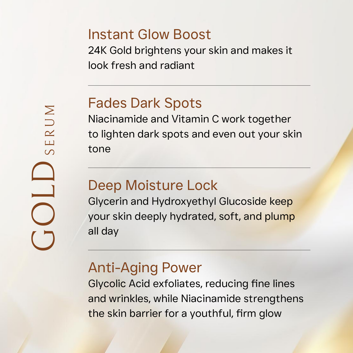 Flawora 24K Skin Brightening Gold Serum